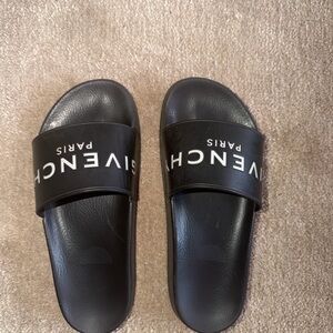 Givenchy Black Logo Slides
